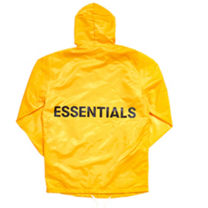 Essentials Fear of God Graphic Hooded Coach Jacket Yellow