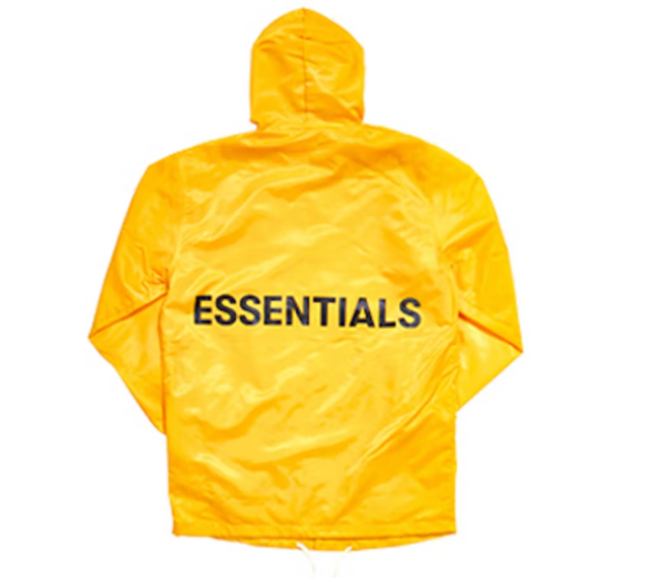 Essentials Fear of God Graphic Hooded Coach Jacket Yellow